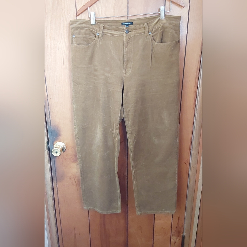 Eileen Fisher Women's Brown Corduroy Pants